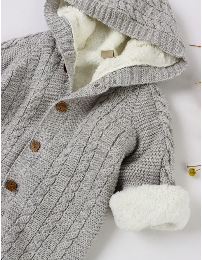 Combinezon Crosetat Winter Sky imblanit gri picture - 3