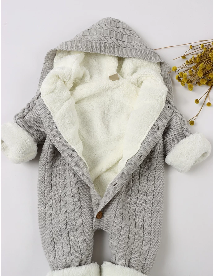 Combinezon Crosetat Winter Sky imblanit gri picture - 2