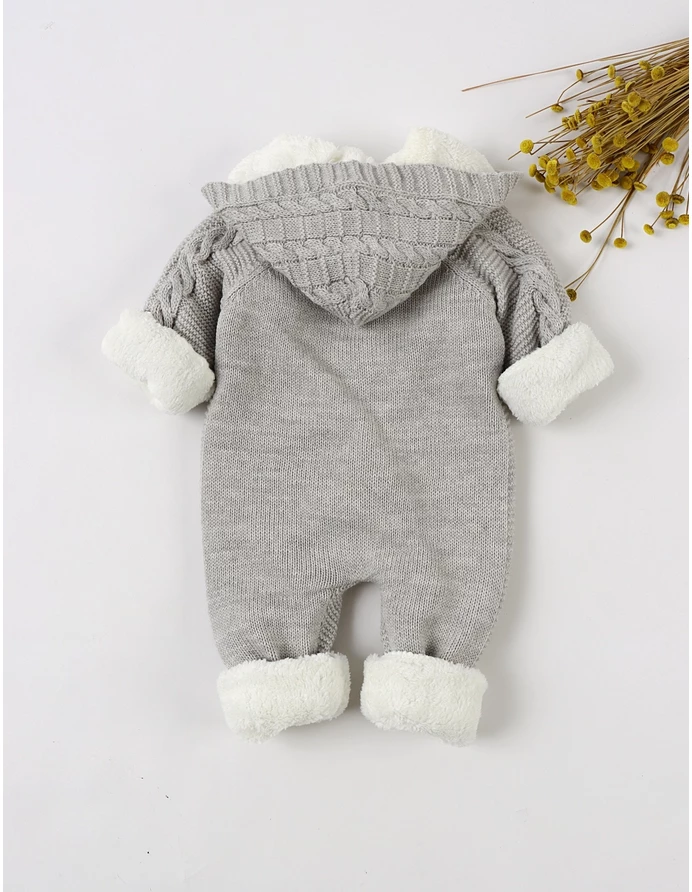 Combinezon Crosetat Winter Sky imblanit gri picture - 10