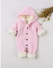 Combinezon Crosetat Winter Sky imblanit roz picture - 1