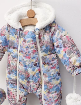 Combinezon Floricele, model albastru