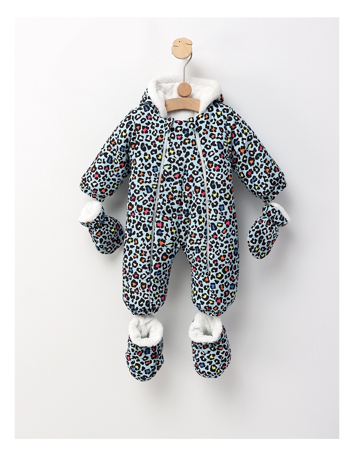 Combinezon Leopard, albastru-multicolor
