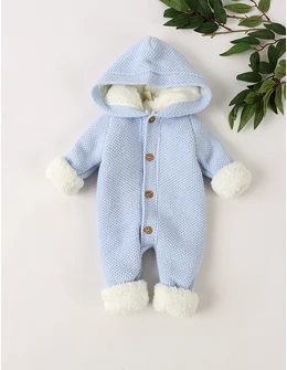 Combinezon tricotat babies Canario, bleu