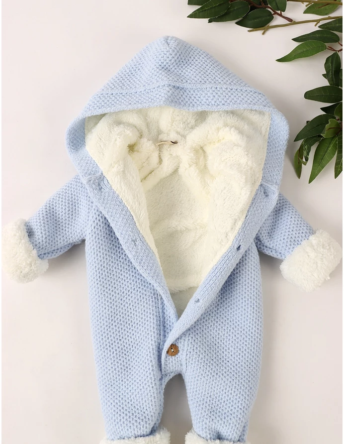 Combinezon tricotat babies Canario, bleu picture - 3