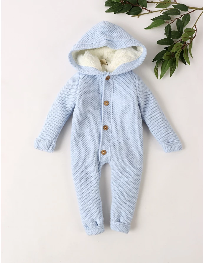 Combinezon tricotat babies Canario, bleu picture - 5
