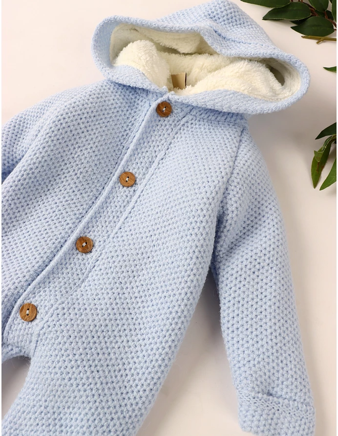 Combinezon tricotat babies Canario, bleu picture - 6