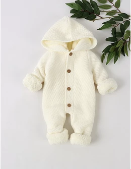 Combinezon tricotat babies Canario, ecru