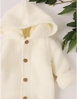Combinezon tricotat babies Canario, ecru