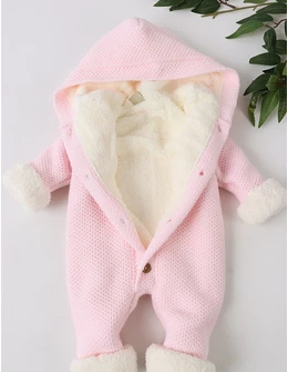 Combinezon tricotat babies Canario, roz 1