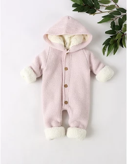 Combinezon tricotat babies Canario, roz