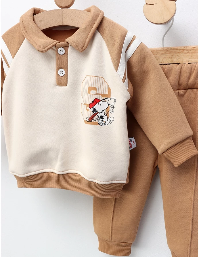Compleu Baseball Snoopy, cu bej picture - 2