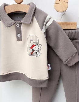 Compleu Baseball Snoopy, cu gri