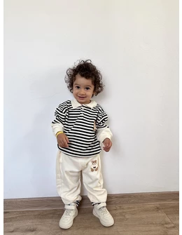 Compleu Bear Face crem-negru 2