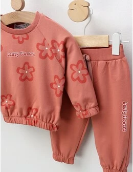 Compleu Beuty Flowers, caramiziu