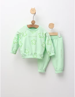 Compleu Beuty Flowers, cu verde