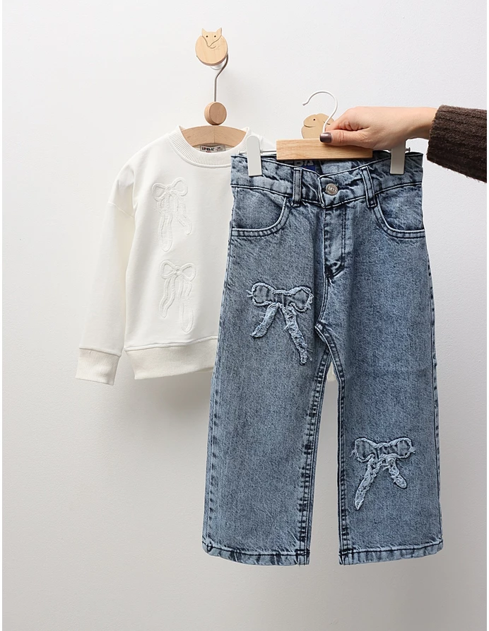 Compleu Bluza+Blug Fundite, alb picture - 3