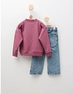 Compleu Bluza+Blug Fundite, roz-prafuit picture - 4