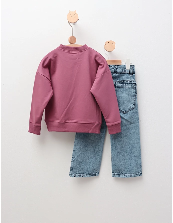 Compleu Bluza+Blug Fundite, roz-prafuit picture - 4