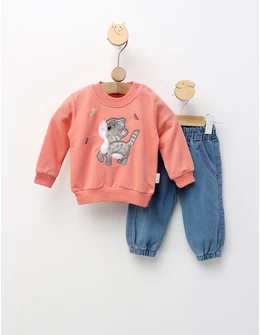 Compleu Cat and Butterfly, corai