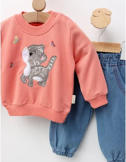 Compleu Cat and Butterfly, corai