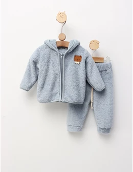 Compleu Cocolino Bear model albastru-pal