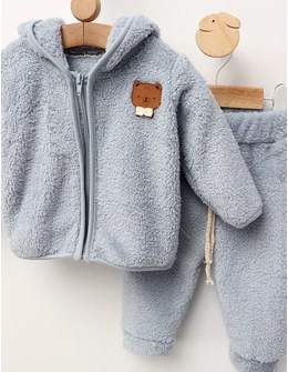 Compleu Cocolino Bear model albastru-pal