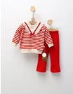 Compleu cu broderie Freya, model cu rosu picture - 1