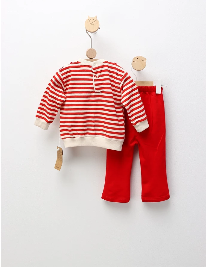 Compleu cu broderie Freya, model cu rosu picture - 4