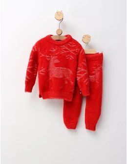 Compleu cu lana, Craciun, rosu