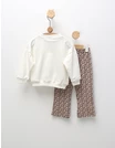 Compleu cu print leopard Sophia, alb-corai picture - 4