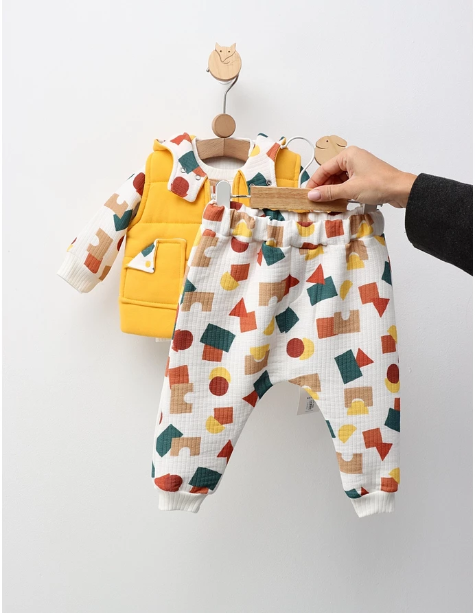 Compleu cu vesta, Geometric Figs, cu galben picture - 3