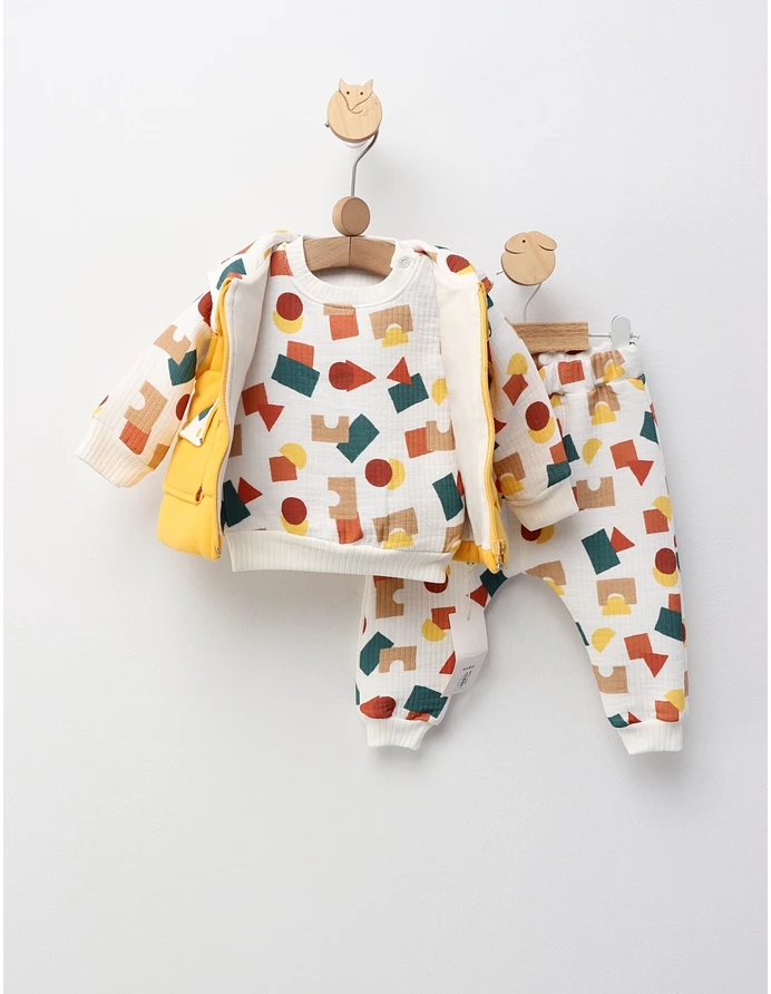 Compleu cu vesta, Geometric Figs, cu galben picture - 4