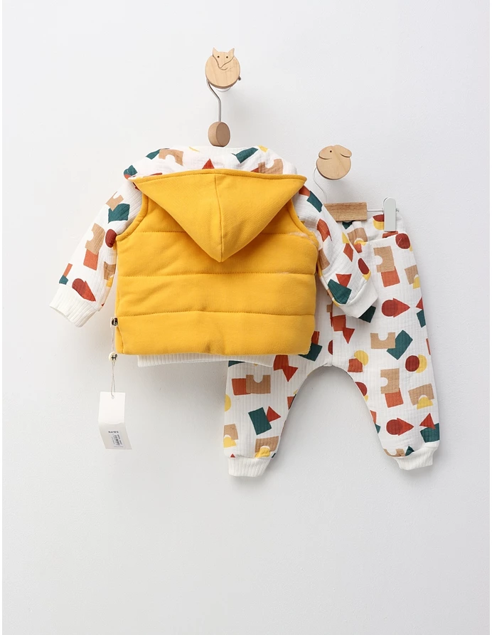 Compleu cu vesta, Geometric Figs, cu galben picture - 5