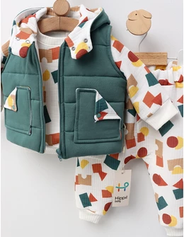 Compleu cu vesta, Geometric Figs, cu verde