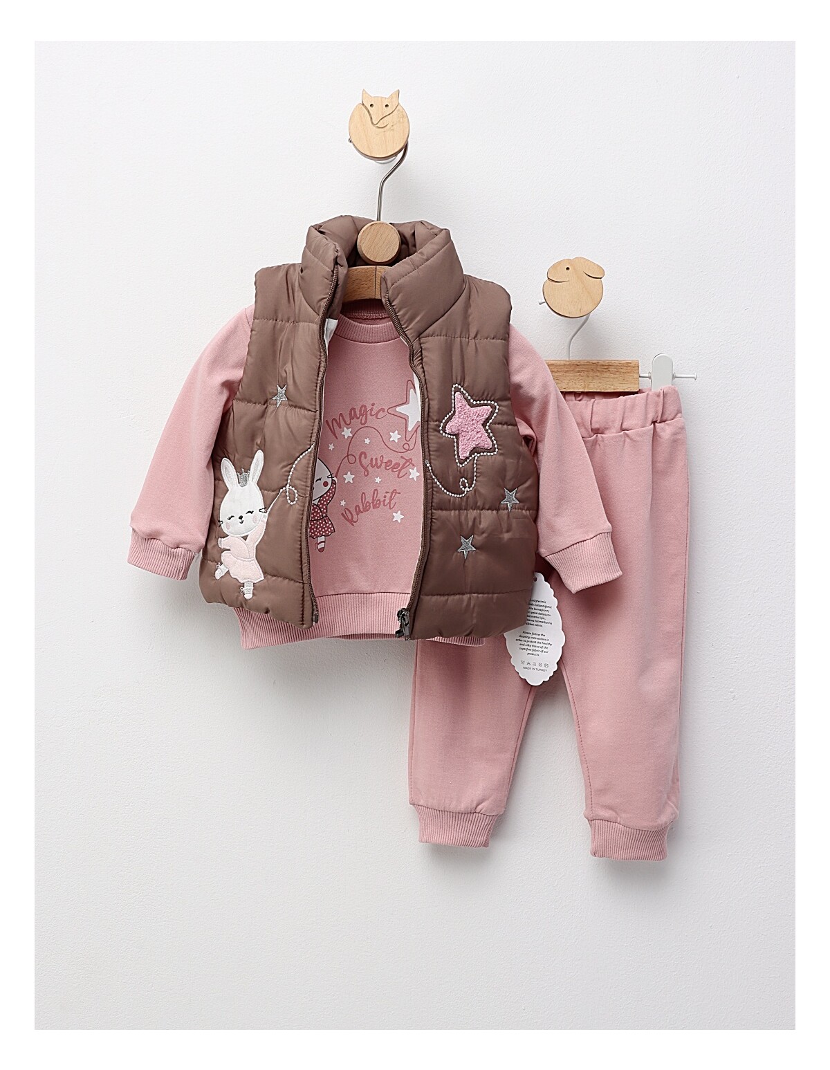 Compleu cu vesta Magic Sweet Rabbit, bej