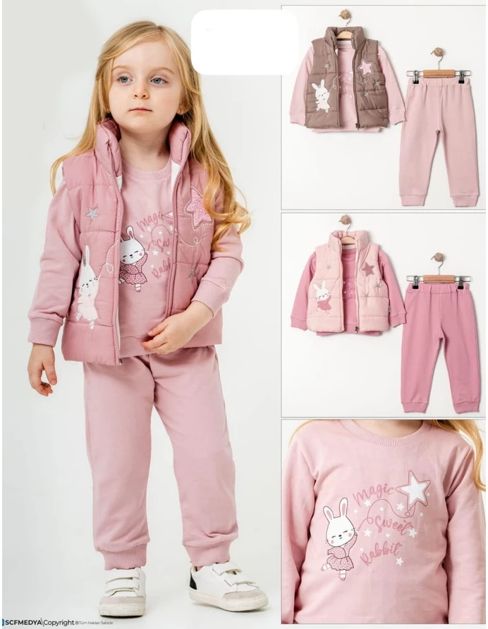 Compleu cu vesta Magic Sweet Rabbit, bej picture - 6
