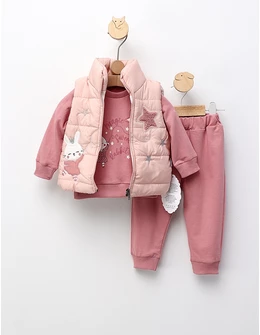 Compleu cu vesta Magic Sweet Rabbit, corai