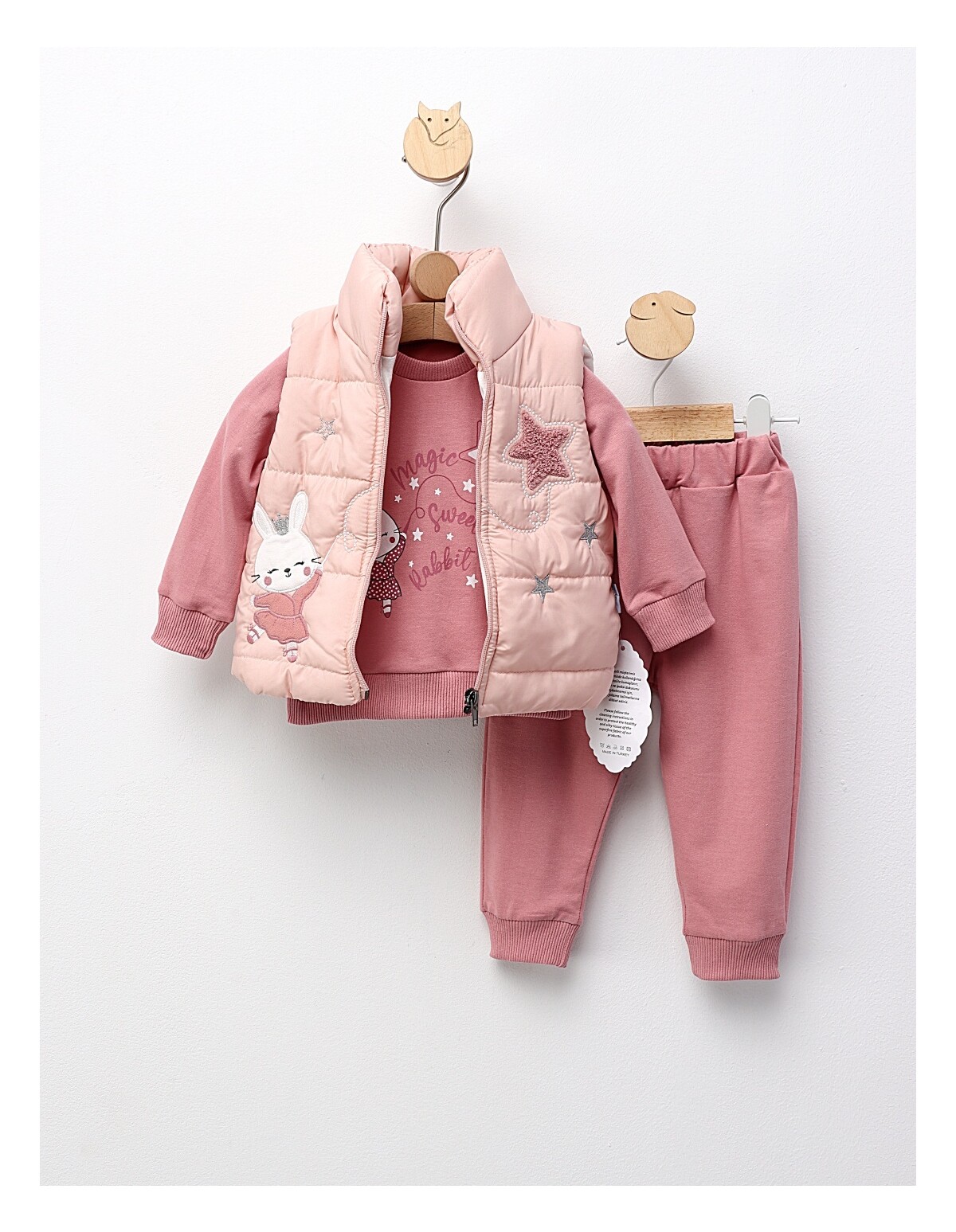 Compleu cu vesta Magic Sweet Rabbit, corai