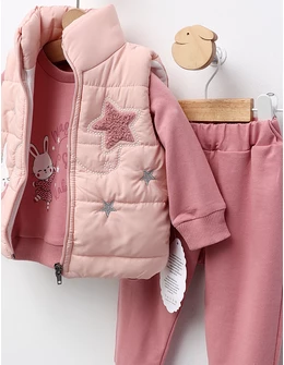 Compleu cu vesta Magic Sweet Rabbit, corai