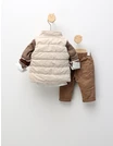 Compleu cu vesta premium Tony, crem-maro picture - 5