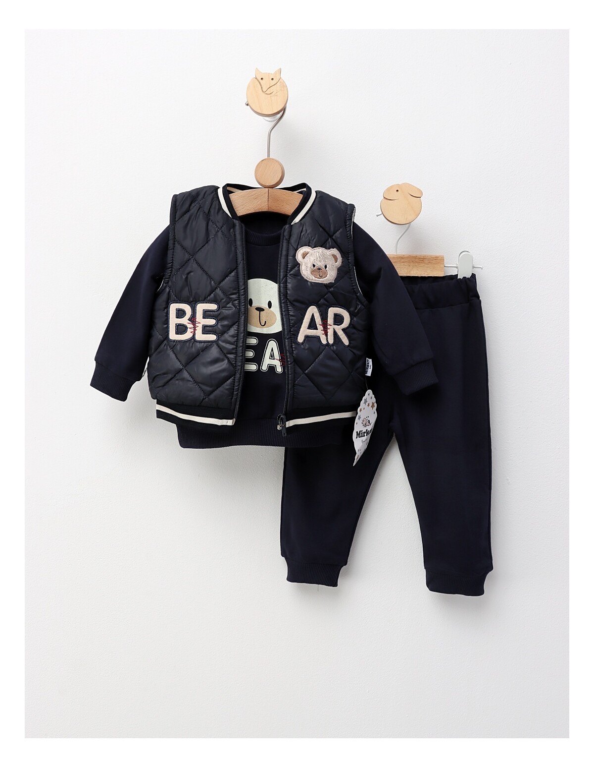 Compleu cu vesta Puffy Bear, bleumarin