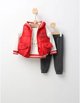 Compleu cu vesta, Rabbit Girl, rosu