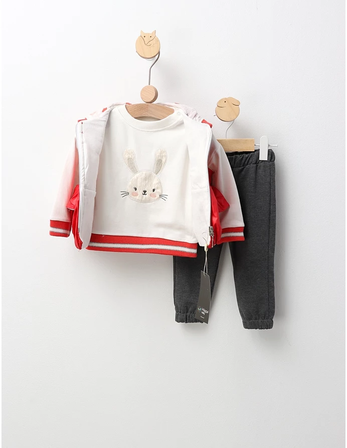 Compleu cu vesta, Rabbit Girl, rosu picture - 4