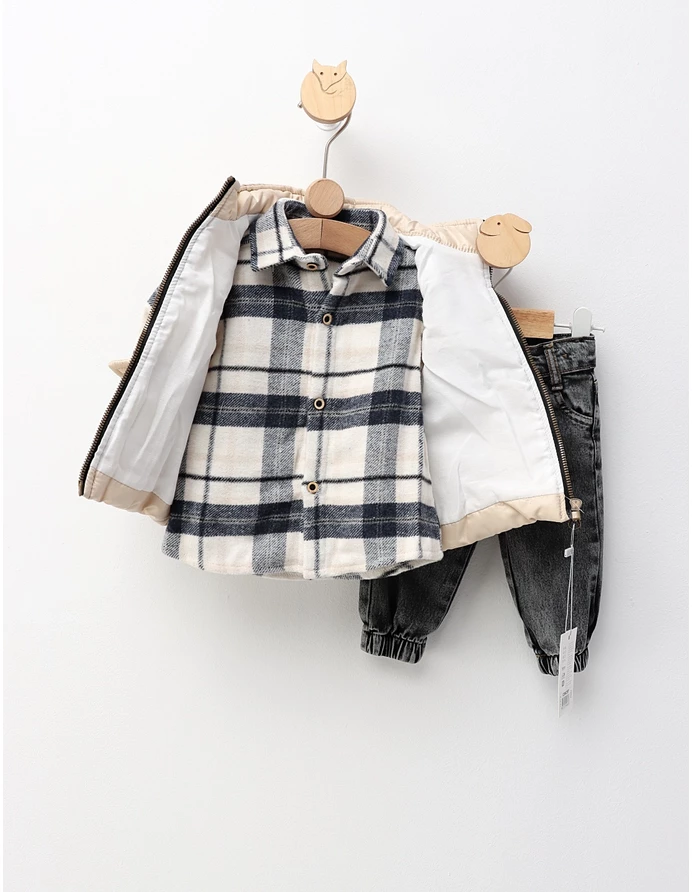 Compleu cu vesta, Tactic Boy, crem-albastru picture - 5