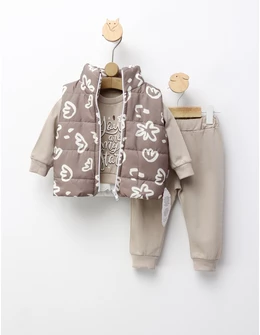 Compleu cu vesta You Are My Star, gri 80 (9-12 luni)