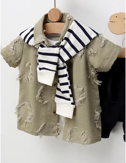 Compleu de vara, Fashion Boy, cu verde