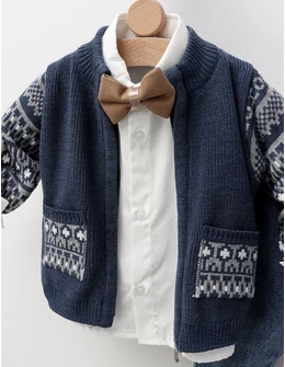 Compleu elegant David, model albastru