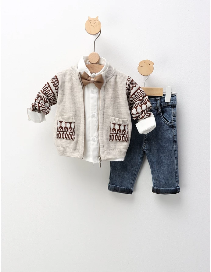 Compleu elegant David, model bej picture - 3