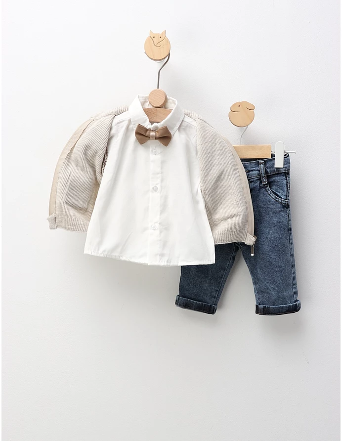 Compleu elegant David, model bej picture - 6