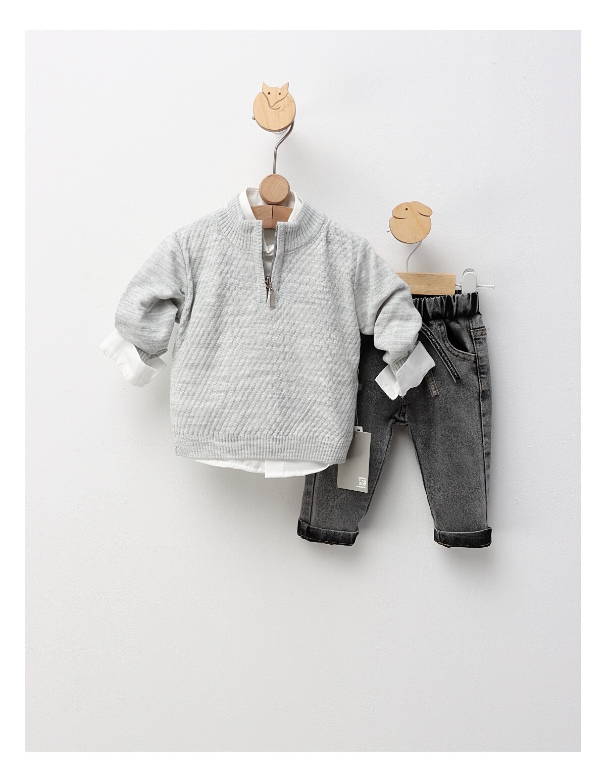 Compleu elegant Oliver, gri-deschis